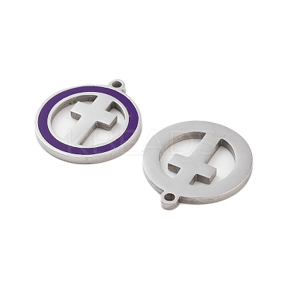 304 Stainless Steel Enamel Pendants STAS-Z078-25P-1