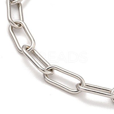Brass Paperclip Chains Bracelets for Women BJEW-G703-09P-1