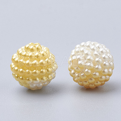 Imitation Pearl Acrylic Beads OACR-T004-12mm-15-1