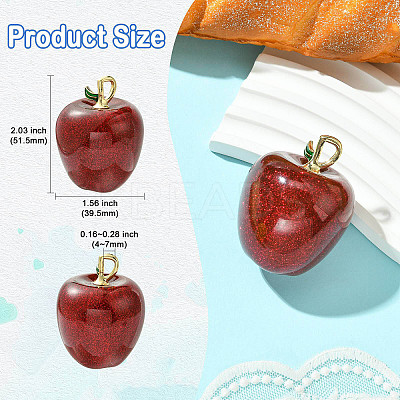 Opaque Resin Big Pendants RESI-CJC0004-05G-1