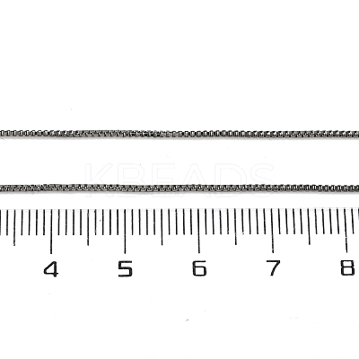 Brass Box Chain Necklaces for Women NJEW-D302-41B-1