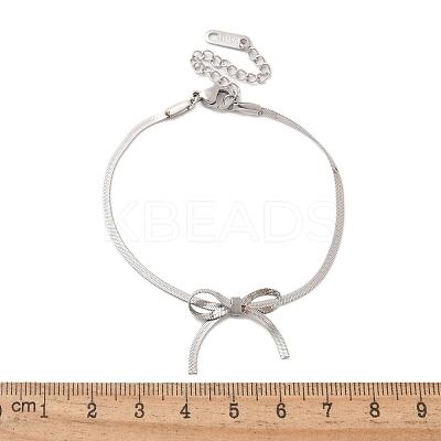304 Stainless Steel Herringbone Chains Bracelets BJEW-C084-01P-1