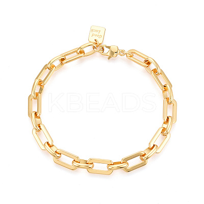 Brass Chain Bracelets BJEW-N032-04G-1