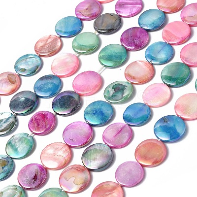 Natural Freshwater Shell Beads Strands X-SHEL-C003-02-1