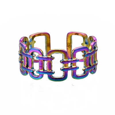 Open Rectangle Cuff Rings RJEW-N038-014-1