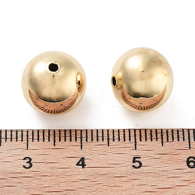 Round Rack Plating Brass European Beads LS-KK-G512-08G-1