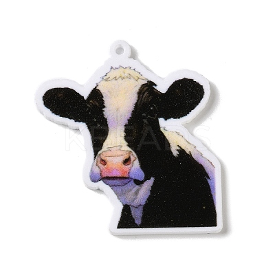Opaque Printed Acrylic Pendants SACR-F018-01E-1