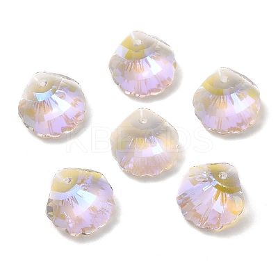 Electroplate Glass Pendants GLAA-A008-06D-1
