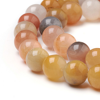 Natural Golden Silk Jade Beads Strands X-G-L555-05-8mm-1