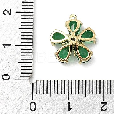 Brass Micro Pave Cubic Zirconia Pendants LS-KK-S514-02F-G-1