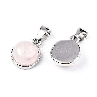 Natural Rose Quartz Pendants G-T131-19F-1