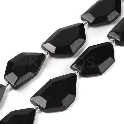 Natural Obsidian Beads Strands G-P548-A01-01-1