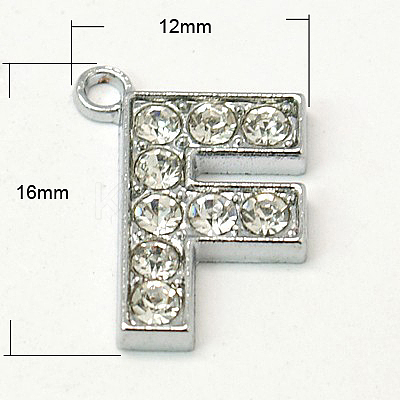 Alloy Letter Pendants X-RB-C1416-F-1