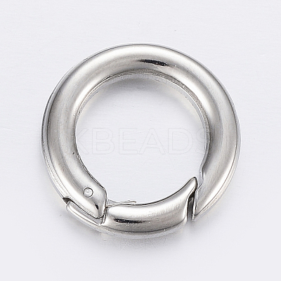 Tarnish Resistant 304 Stainless Steel Spring Gate Rings LS-STAS-P198-09C-1