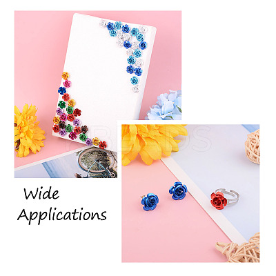 300pcs 10 colors Aluminum Cabochons MRMJ-FW0001-02-1