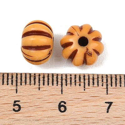Opaque Acrylic Imitation Wood Beads AC-CBAB80E-01A-1