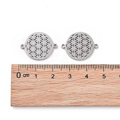 Non-Tarnish 201 Stainless Steel Sacred Geometry Links STAS-S105-JN900-1