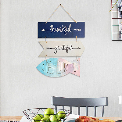 Easter Theme DIY Jesus Fish Pendant Decoration Making Kits DIY-OC0003-88-1