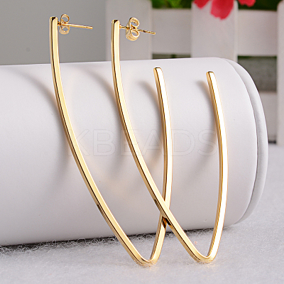 Great 304 Stainless Steel Ear Studs X-EJEW-L127-05-1
