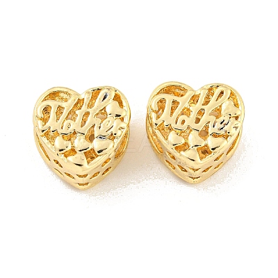 Mother's Day Rack Plating Alloy European Beads FIND-B034-31G-1