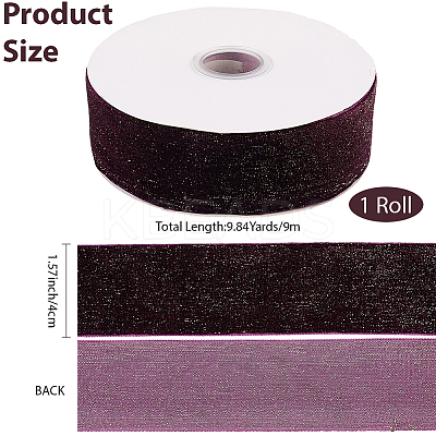 1 Roll Sparkle Single Face Velvet Ribbon OCOR-CY0002-21E-1