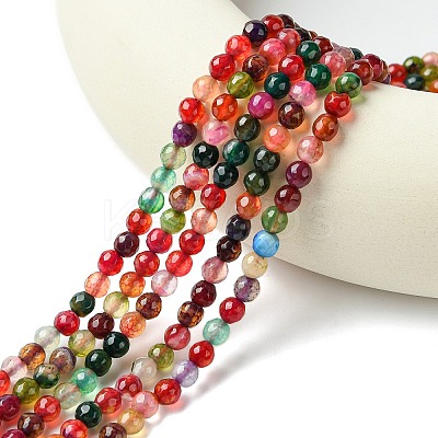 Natural Agate Round Beads Strand X-G-L084-6mm-08-1