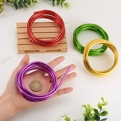 8 Roll 8 Colors Round Aluminum Wire AW-FW0001-03-1