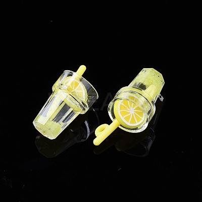 Imitation Fruit Tea Resin Pendants CRES-S359-31H-1
