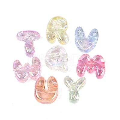 UV Plating Transparent Acrylic Beads OACR-Q204-08-1