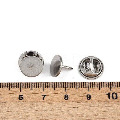 304 Stainless Steel Butterfly Clutches Pin Backs X-STAS-P262-03P-03-1