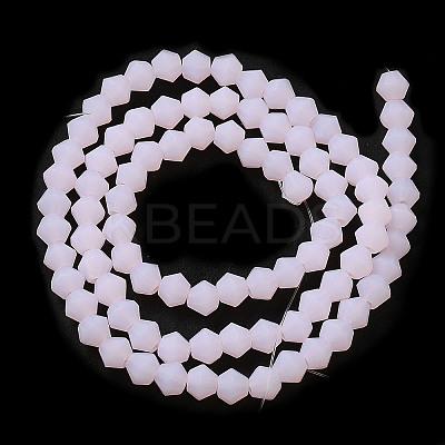 Imitation Jade Frosted Glass Bead Strands GLAA-F029-JM4mm-B02-1