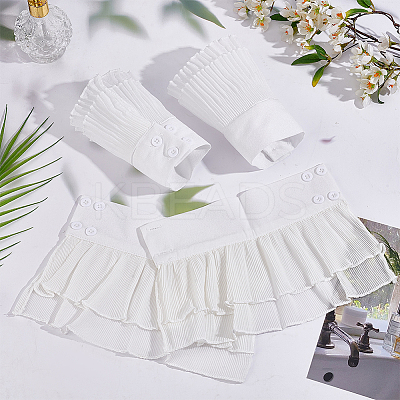 2 Pairs 2 Styles Chiffon Oversleeves AJEW-FG0003-94-1