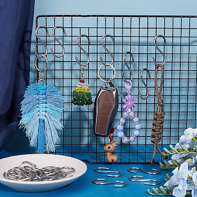 30Pcs 304 Stainless Steel S-shape Hooks STAS-PH0006-71-1