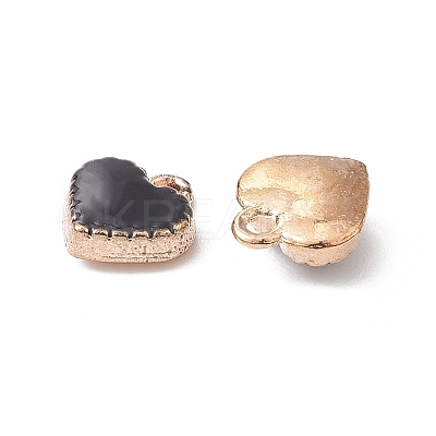 Heart Alloy Enamel Charms ENAM-YW0002-85D-1
