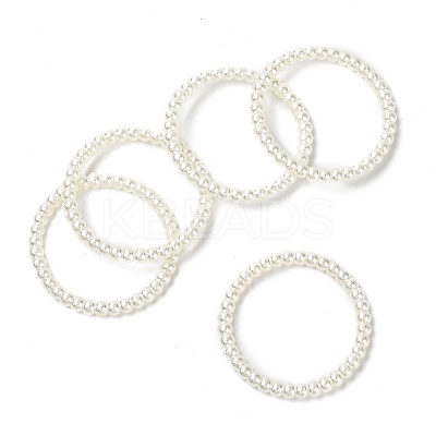 Acrylic Imitation Pearl Linking Rings BJEW-D056-01-1
