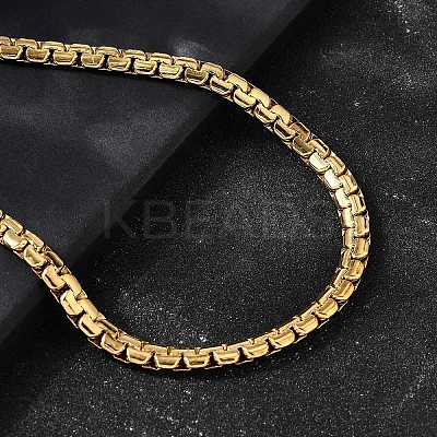 201 Stainless Steel Box Chain Necklaces for Men LS-STAS-V011-01B-G-1-1
