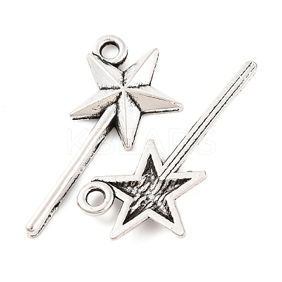 Fairy Tale Tibetan Style Alloy Magic Wand Pendants LS-X-TIBEP-36112-AS-RS-1