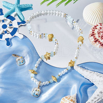 2Pcs Brass Enamel Pendants KK-BBC0018-73-1