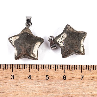 Natural Chalcopyrite Pendants G-Q172-09P-03-1
