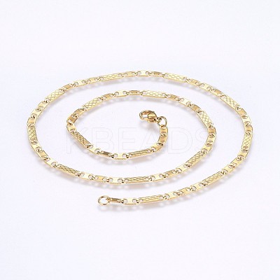 304 Stainless Steel Mariner Link Chains Necklaces NJEW-P223-08G-1