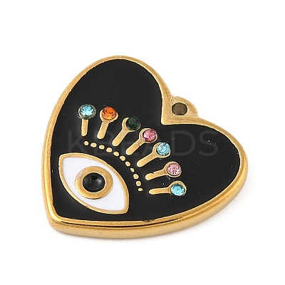 304 Stainless Steel Enamel Pendants STAS-P380-64G-01-1