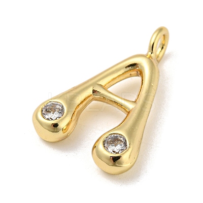Rack Plating Brass Micro Pave Cubic Zirconia Pendants X-KK-A200-24G-A-1