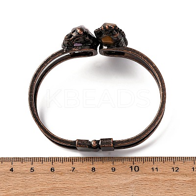 Natural Tiger Eye & Amethyst Beads Bangeles G-B150-05R-05-1