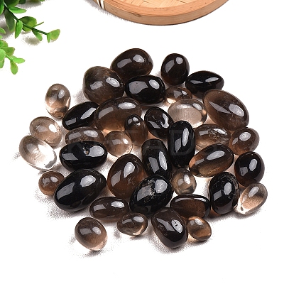 Natural Smoky Quartz Oval Palm Stone Reiki Polished Healing Pocket Worry Stone PW-WGB8A83-01-1