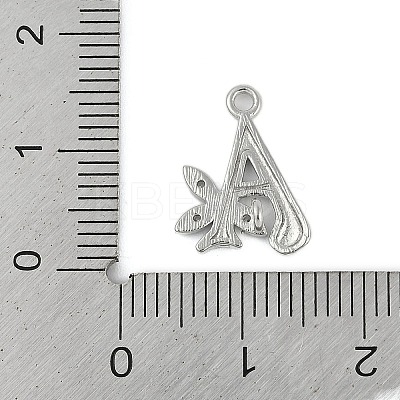Brass Crystal Rhinestone Letter Links Connector Charms KK-S395-06P-A-1