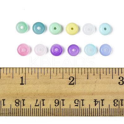 120Pcs 2 Colors Baking Paint Imitation Jade Glass Beads DGLA-FS0001-21B-1