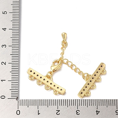 Brass Micro Pave Cubic Zirconia Chain Extender KK-L216-004A-G-1