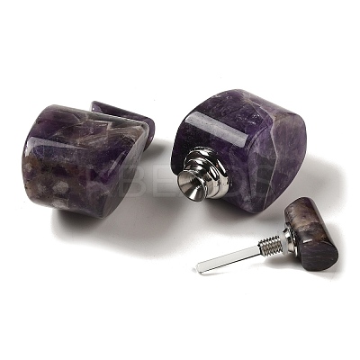 Natural Amethyst Dropper Perfume Bottles DJEW-H010-02P-01-1