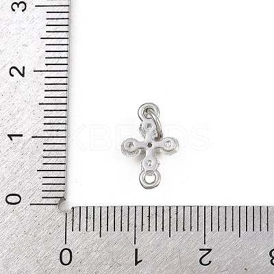 Brass Pave Clear Cubic Zirconia Cross Links KK-A269-57P-1