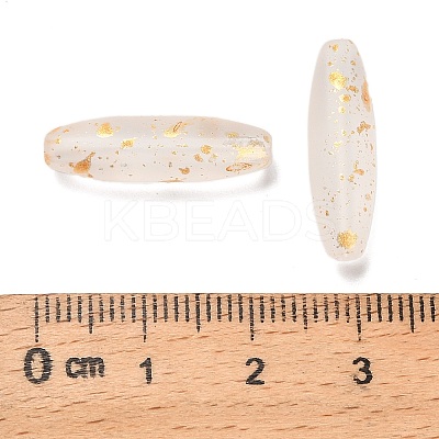 Frosted Glass Beads FGLA-L001-001F-1